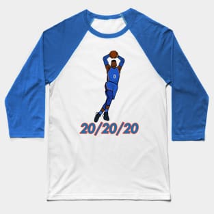 Russell Westbrook 20/20/20 - NBA Oklahoma City Thunder Baseball T-Shirt